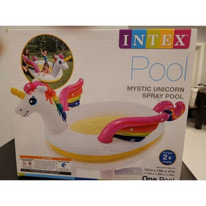 Intex Mystic Unicorn Inflatable Baby Spray Swimming Pool Family Fun - BRAND NEW